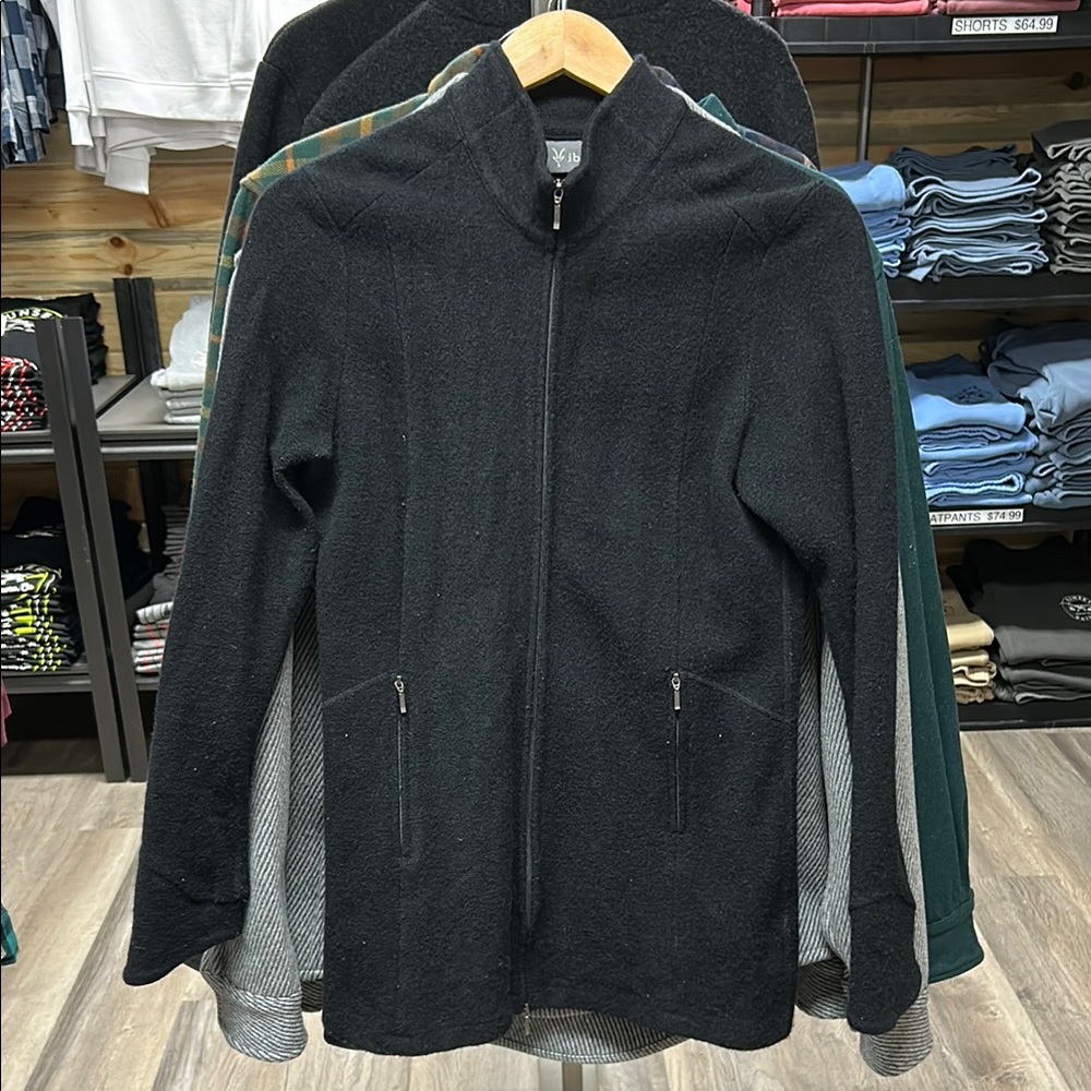 Ibex Women’s Black merino Sweater Jacket